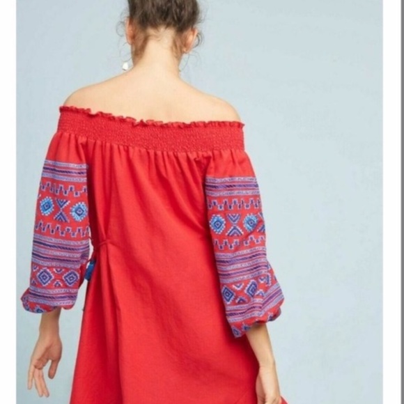 Ranna Gill Off the Shoulder Embroidered Dress - Picture 3 of 11